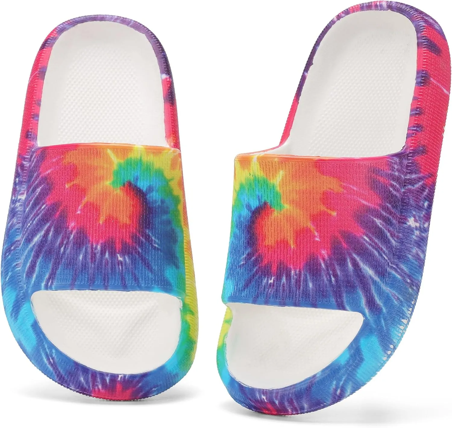 Boys and Girls Cloud Slides for Kids – Non-Slip Summer Slippers Lightweight Beach, Pool, and Indoor Shower Sandals