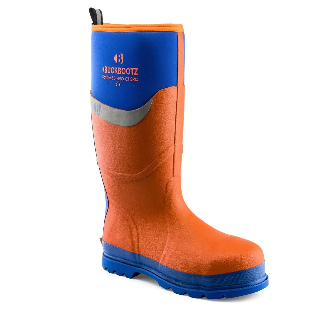 Buckbootz BBZ6000 Safety Wellington Boots Neoprene & Rubber Insulated Buckler Boots