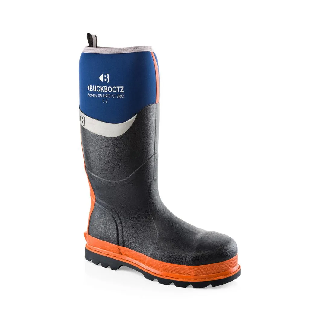 Buckbootz BBZ6000 Safety Wellington Boots Neoprene & Rubber Insulated Buckler Boots