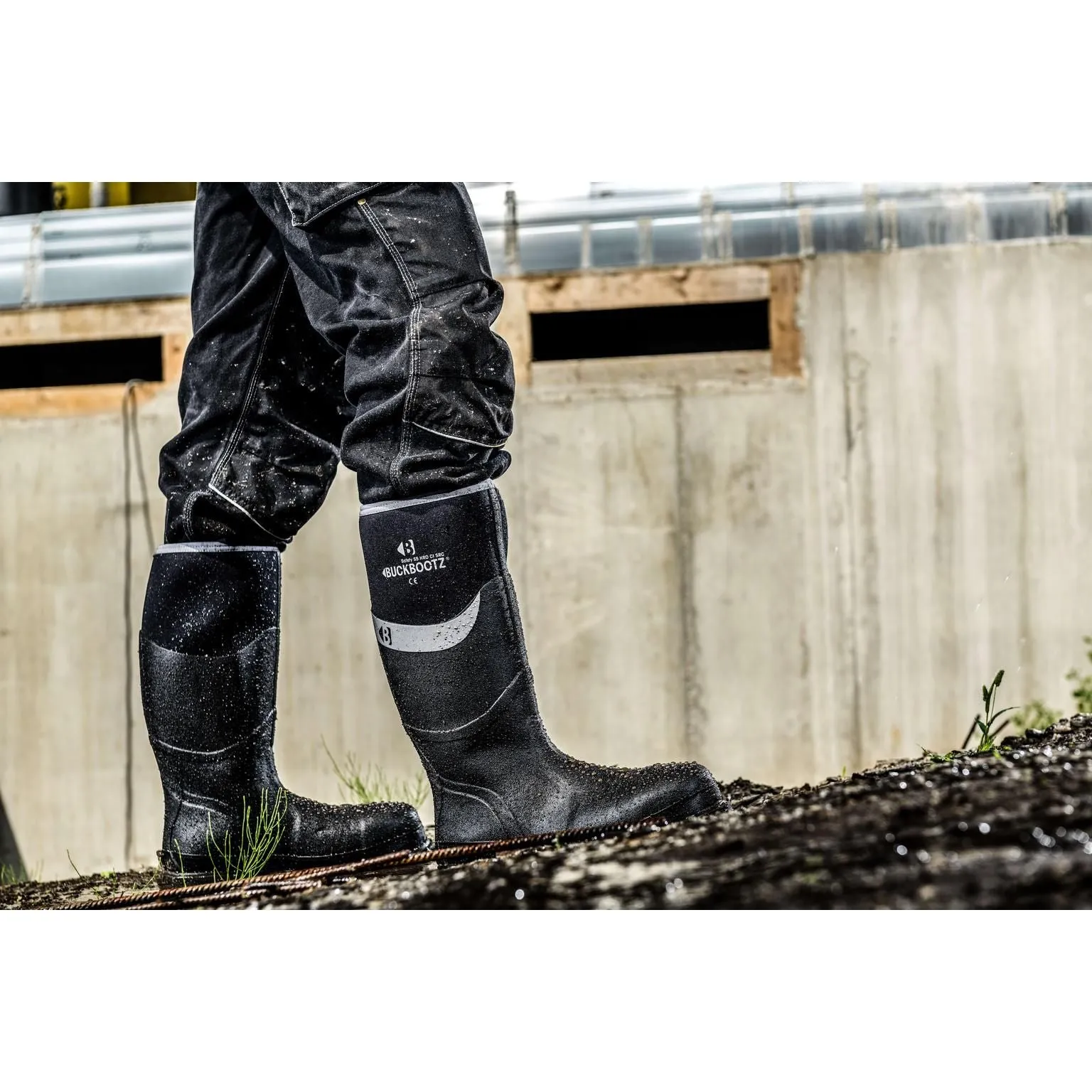 Buckbootz BBZ6000 Safety Wellington Boots Neoprene & Rubber Insulated Buckler Boots