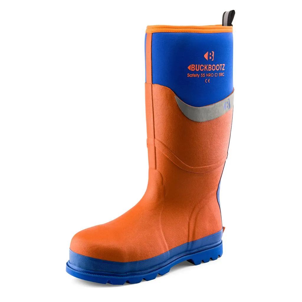 Buckbootz BBZ6000 Safety Wellington Boots Neoprene & Rubber Insulated Buckler Boots