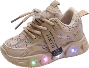 Cathalem Sneakers for Boys Kids Baby Girls Shoes Sneakers LED Light Up Luminous Sneakers Winter Warm Sneakers for Girls