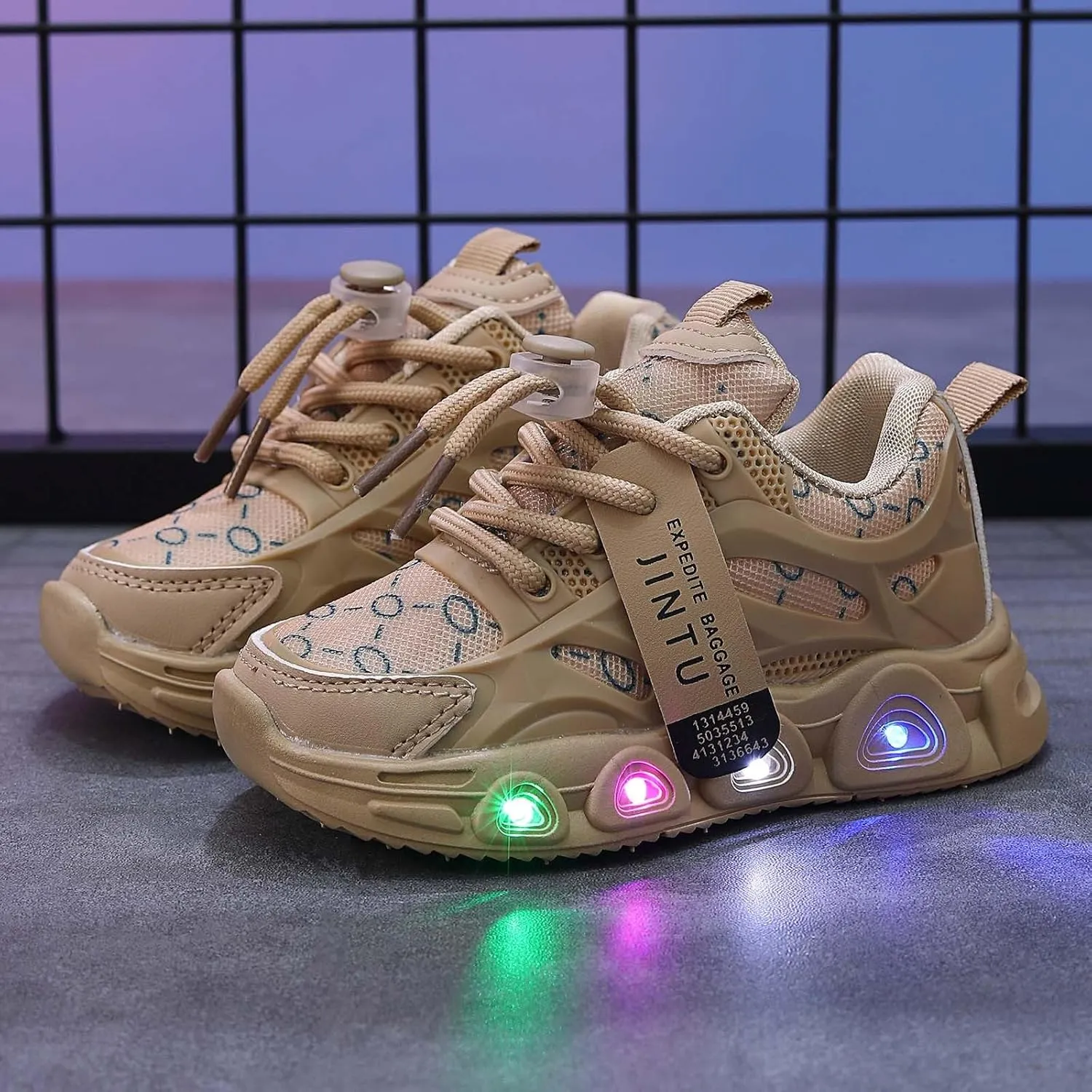 Cathalem Sneakers for Boys Kids Baby Girls Shoes Sneakers LED Light Up Luminous Sneakers Winter Warm Sneakers for Girls