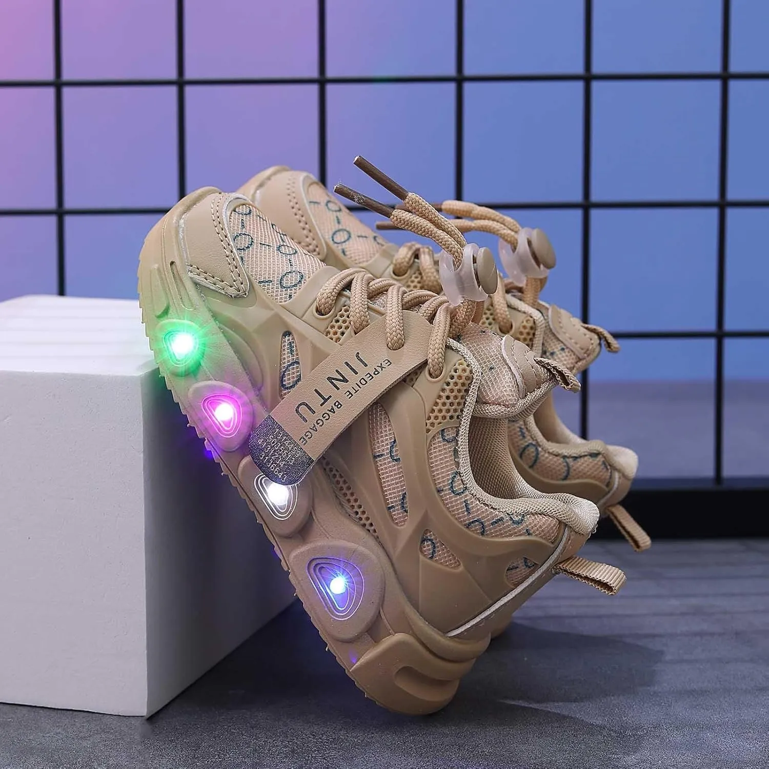 Cathalem Sneakers for Boys Kids Baby Girls Shoes Sneakers LED Light Up Luminous Sneakers Winter Warm Sneakers for Girls