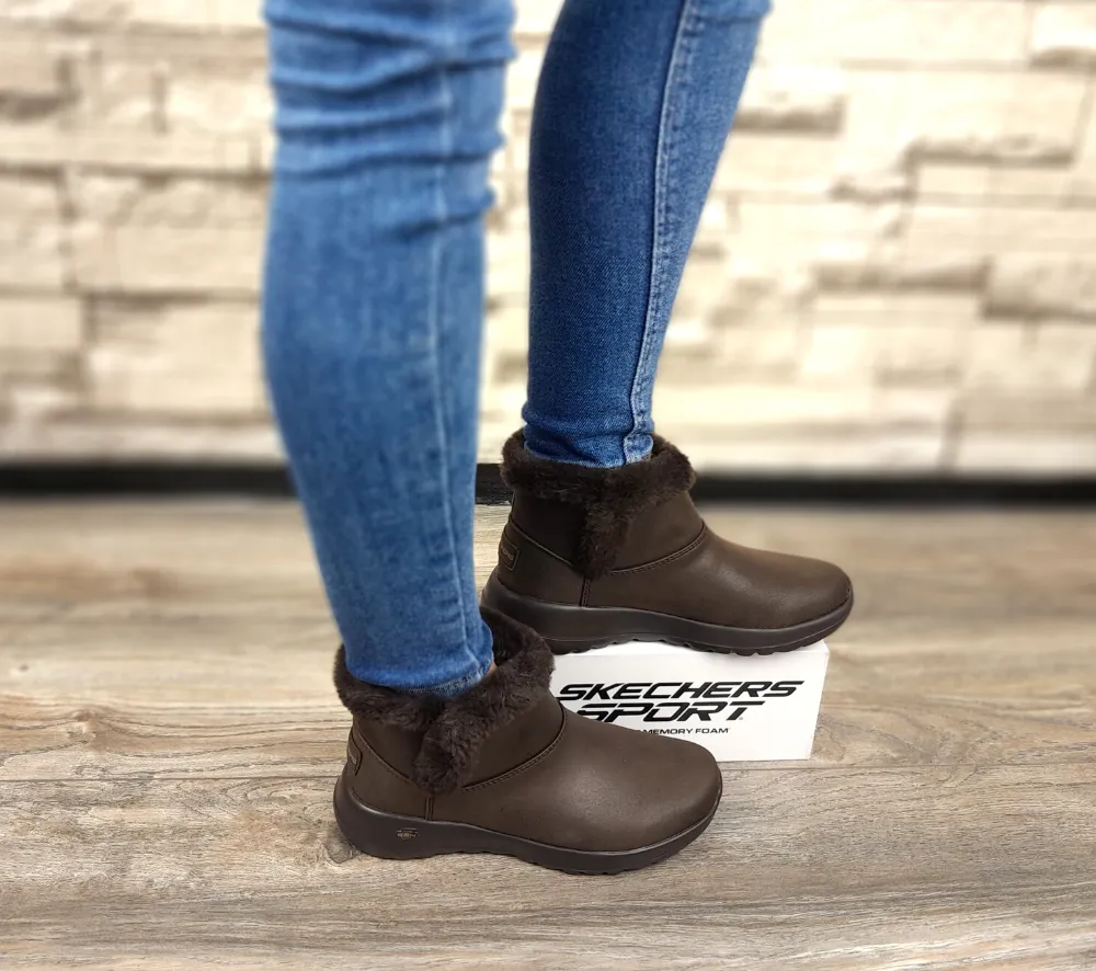 Gheata sport, dama, SKECHERS On The Go-Joy Endeavor, 144013-CHOC maro, piele ecologica