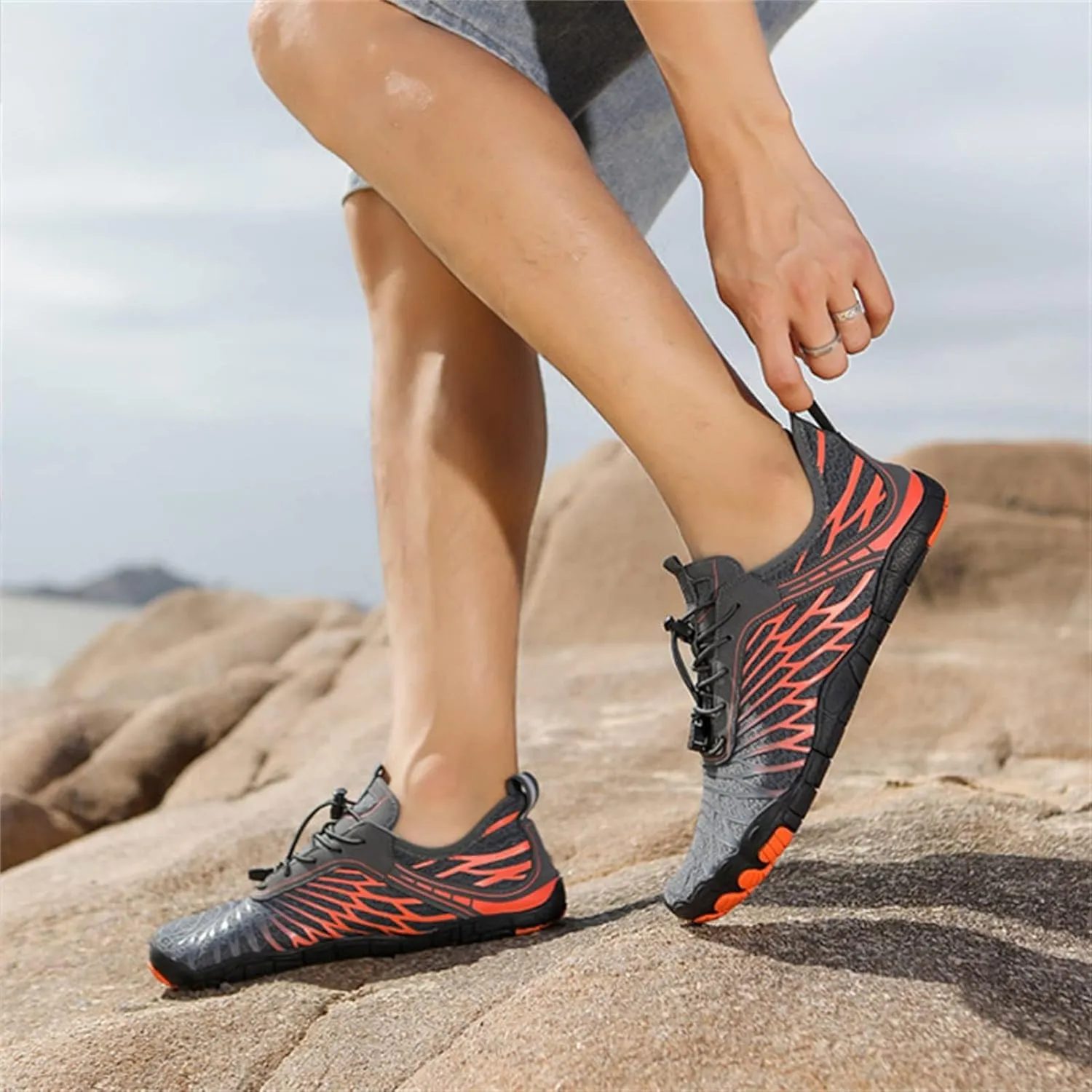 Hike Barefoot Shoes Womens Mens,Pro Barefoot Shoe with Wide Toe Box, Healthy&Non-Slip Breathable Water Shoes Waterproof Trail Running Sneakers Quick Drying Athletic Sneaker Beach Hiking Footwear