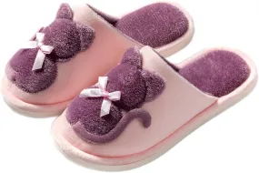 Indoor Winter Scuff Slippers for Women, Adorable Warm Slippers