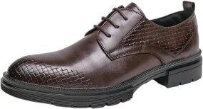 Mens Oxfords Leather Dress Shoes Business Party Formal Shoes Fashion Breathable Prom Business Wedding Dress Shoes