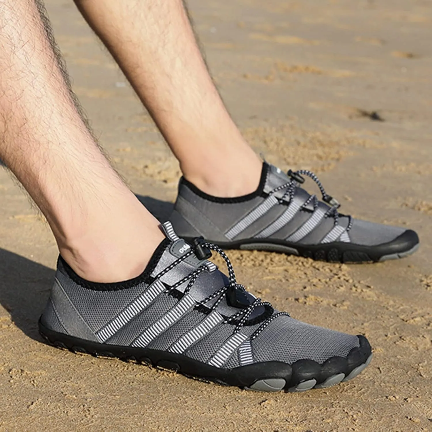 Mens Wading Shoes Outdoor Swim Sports Shoes Flat Breathable Quick-Dry Kayaking Shoe Grounded Hiking Footwear
