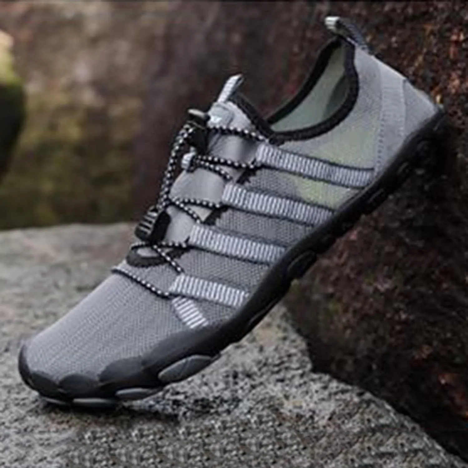 Mens Wading Shoes Outdoor Swim Sports Shoes Flat Breathable Quick-Dry Kayaking Shoe Grounded Hiking Footwear