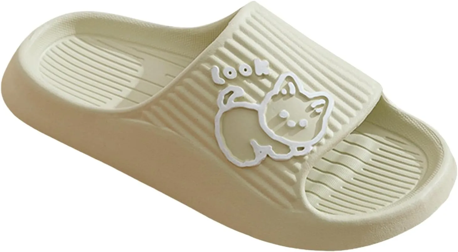 Pillow Slippers for Women and Men Shower Slides Non Slip Quick Drying Bathroom Ballerina Slippers Women
