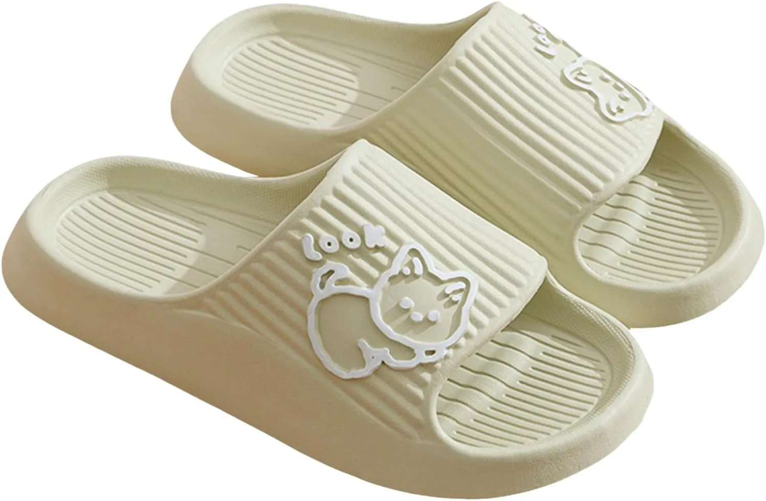 Pillow Slippers for Women and Men Shower Slides Non Slip Quick Drying Bathroom Ballerina Slippers Women