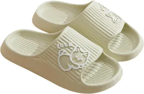 Pillow Slippers for Women and Men Shower Slides Non Slip Quick Drying Bathroom Ballerina Slippers Women