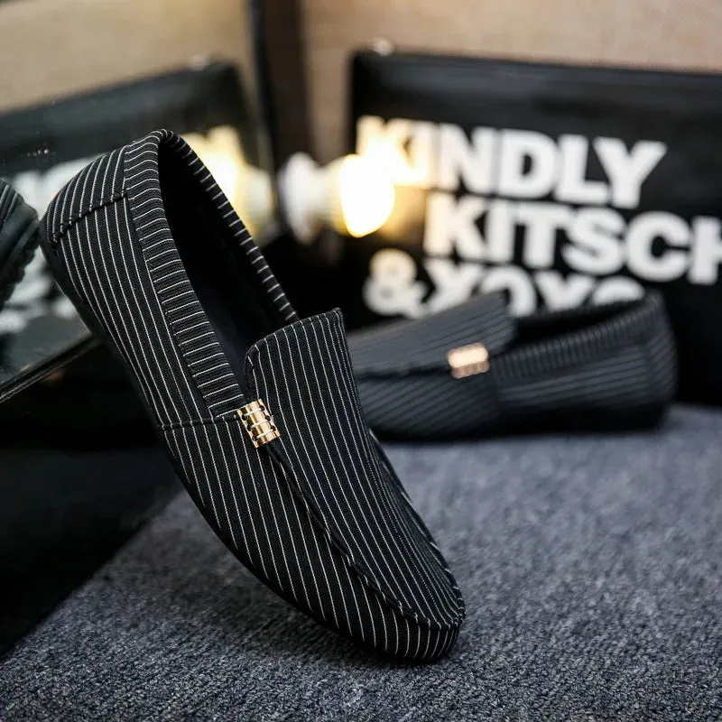 Samuel | Casual Chic Stripe Canvas Loafers