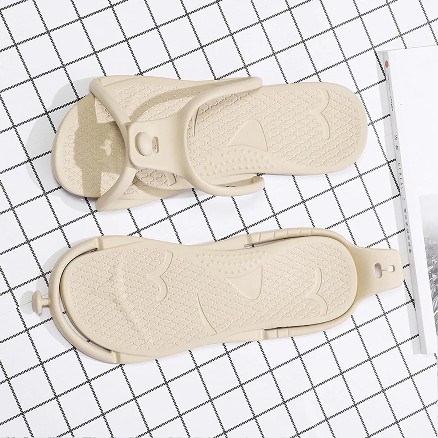 Travel Slippers Shower Shoes For Men Women - Foldable Flip-Flop Sandals Non-Slip Quick-Dry, Portable House Shoes For Bathroom Gym Spa Pool Beach