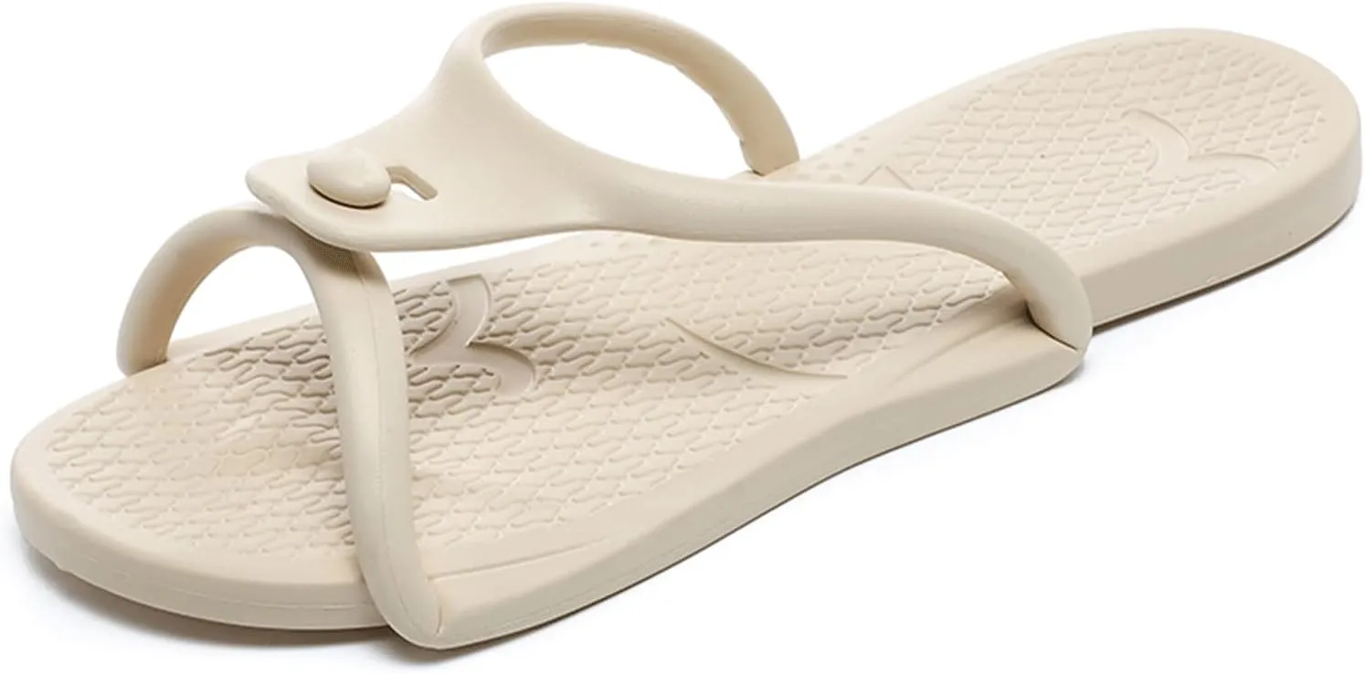 Travel Slippers Shower Shoes For Men Women - Foldable Flip-Flop Sandals Non-Slip Quick-Dry, Portable House Shoes For Bathroom Gym Spa Pool Beach