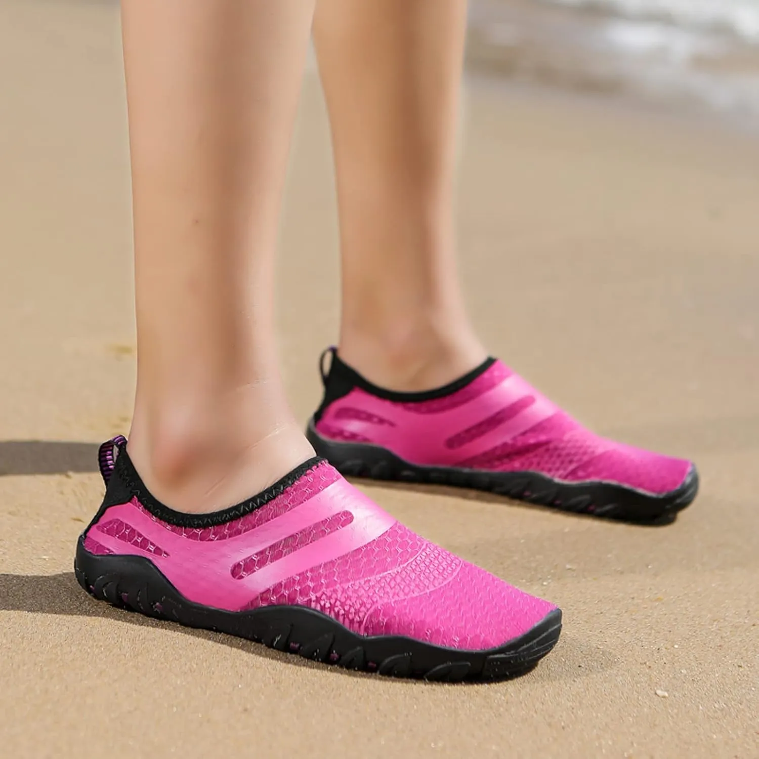 Water Shoes Men Wide Foot Extra Wide Large for Big Tall Men Water Shoes Barefoot Wide Water Shoes for Women Slip on Soft Beach Shoes for Beach Lake Pool Hiking Surfing Camping Size