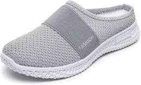 Women's Breathable Mesh Shoes Outdoor Hiking Shoes Fashion Loafers Slip-Ons Slippers Walking Sneakers Open Back Slip On Air Cushion Lightweight Beach Sandals Mules Clogs for Women Men