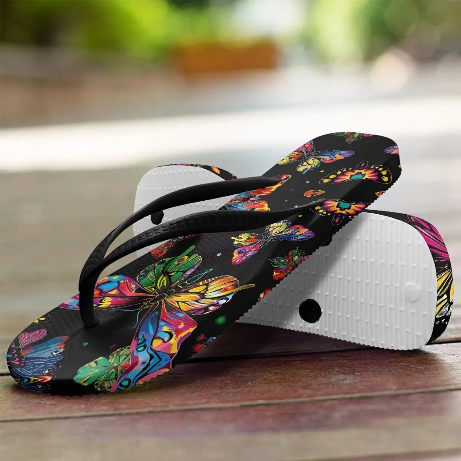 Women's Butterfly Dragonfly Flip Flop Thong Sandal Yoga Mat Comfortable Beach Pool Walking Slippers