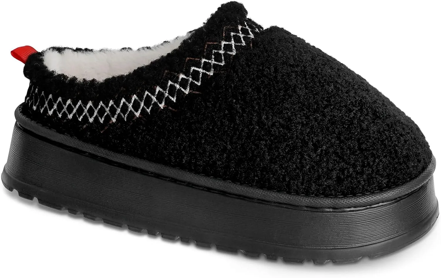 Women's Slippers Platform Mini Boots, Super Light EVA 4cm Thick Sole, Fur Fleece Lined, Cozy and Stylish Slipper for Outdoor Indoor