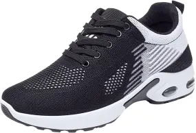 Womens Sneakers Air Cushion Orthopedic Mesh Breathable Gym Work Non Slip Walking Sports Wide Width Toe Box Shoes