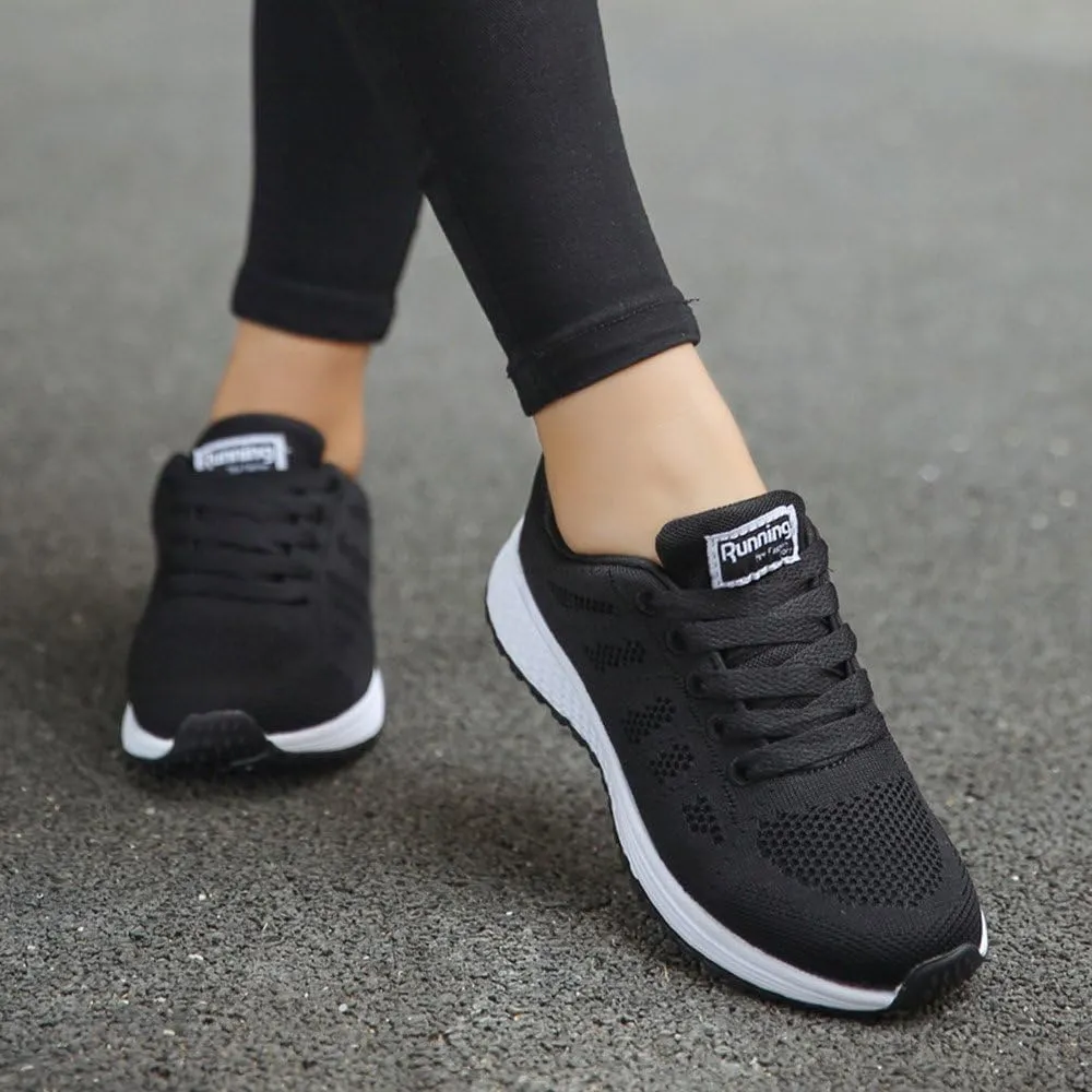 Women’s Supportive Running Shoe Fashion Women's Running Shoes Mesh Flat Shoes Casual Straps Sneaker