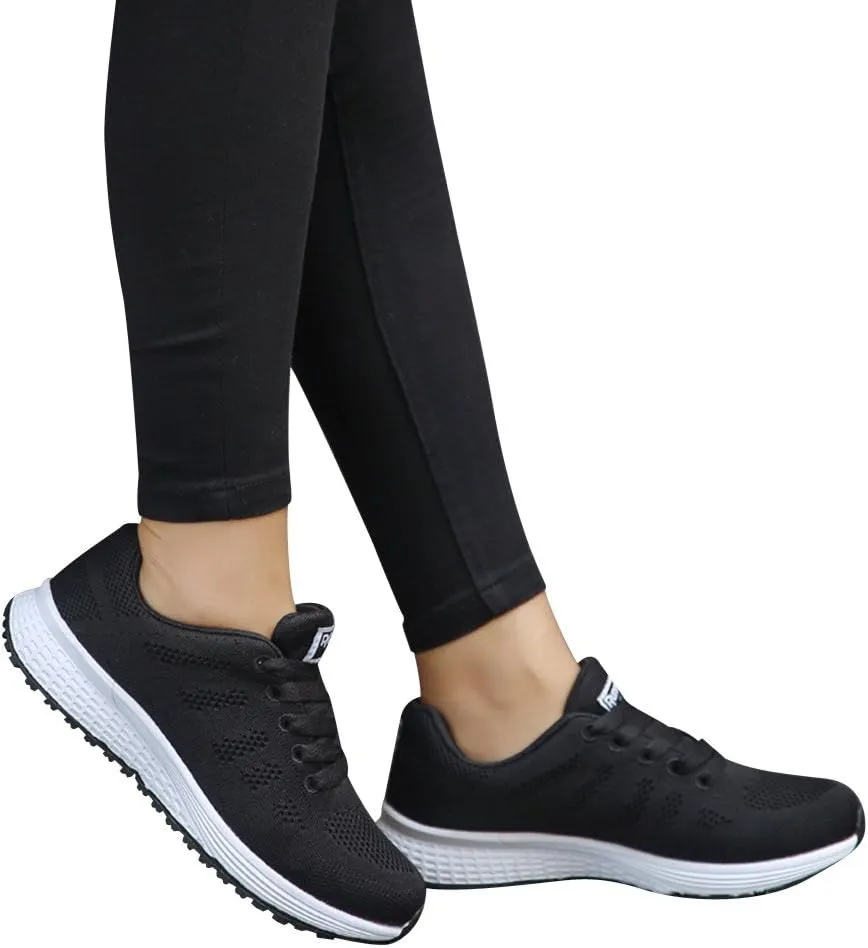 Women’s Supportive Running Shoe Fashion Women's Running Shoes Mesh Flat Shoes Casual Straps Sneaker