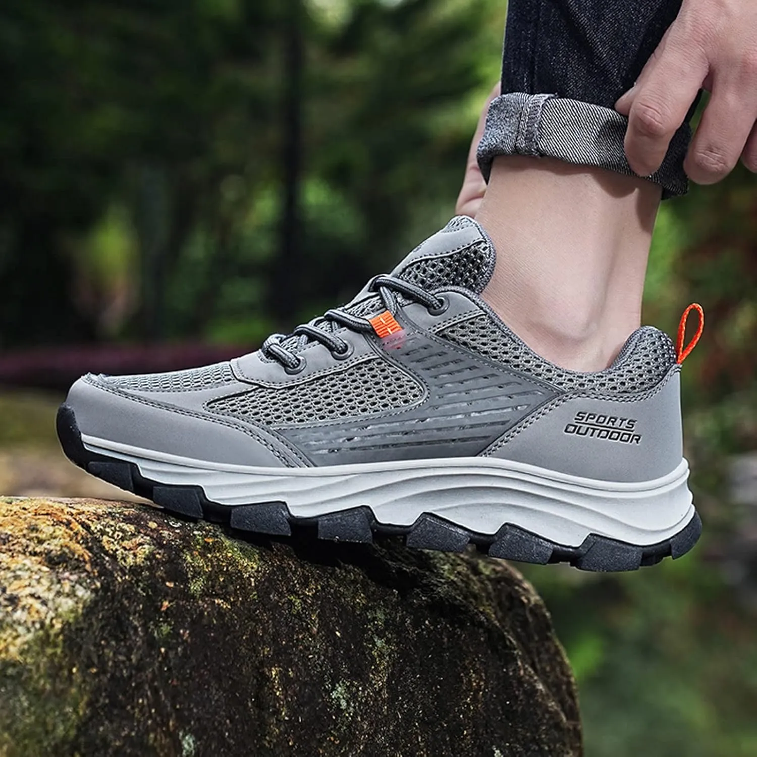 Workout Athletic Sport Shoes for Men Comfortable Breathable Stretch Canvas Slip on Sneaker Memory Foam Sneaker