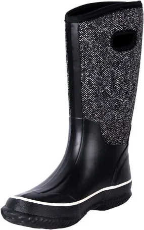 WTW Mid Calf Rain Boots for Women - Waterproof Insulated Neoprene Mud Boots Outdoor Hunting Garden Boots